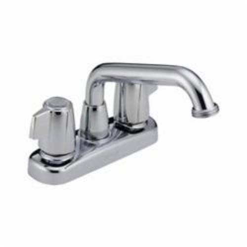 DELTA® 2121LF Classic™ Laundry Faucet, 4 in Center, Polished Chrome, 2 Handles, Import
