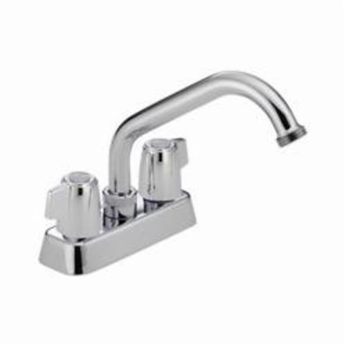 DELTA® 2131LF Classic™ Laundry Faucet, 4 in Center, Polished Chrome, 2 Handles, Import