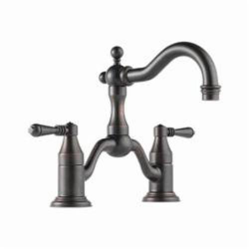 Brizo® 65536LF-RB Tresa® Widespread Bridge Lavatory Faucet, 1.5 gpm, 5-1/2 in H Spout, 8 in Center, Venetian Bronze, 2 Handles, Pop-Up Drain, Domestic, Commercial