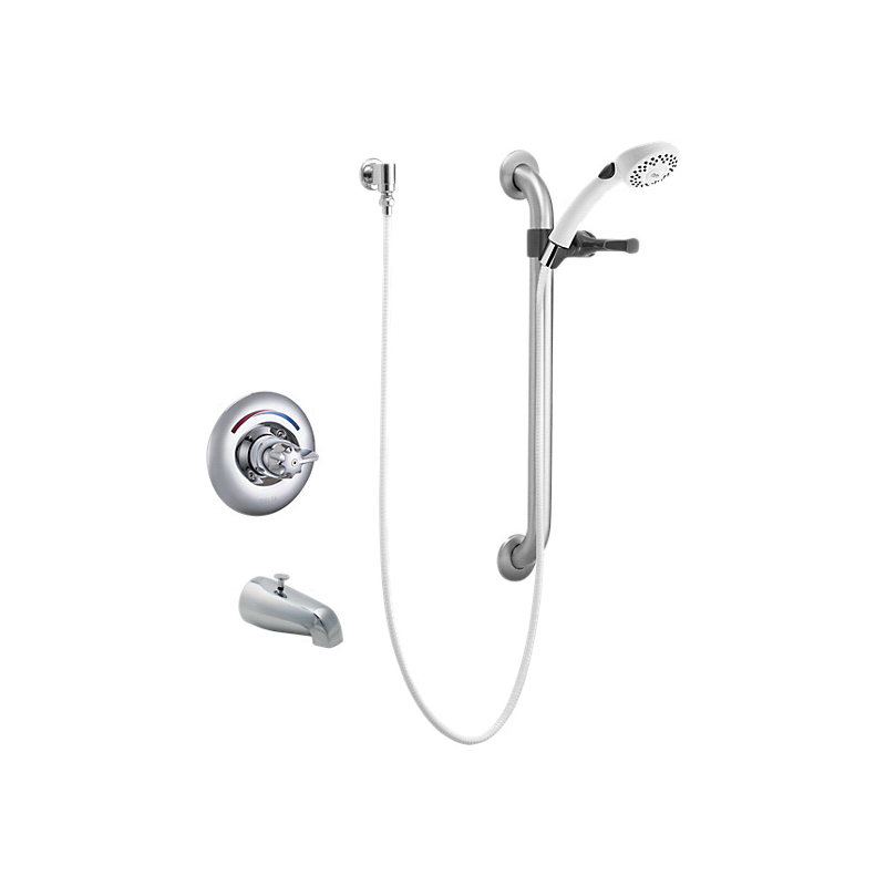 DELTA® T13H253 Monitor® 13 Universal Tub and Shower Trim, 1.5 gpm Flow Rate, Polished Chrome, Domestic