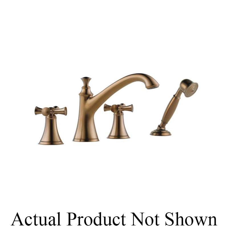 Brizo® T67405-BZLHP Roman Tub Trim, Baliza®, 18.5 gpm Flow Rate, 10 to 16 in Center, Brushed Bronze, 2 Handles, Function: Traditional, Domestic