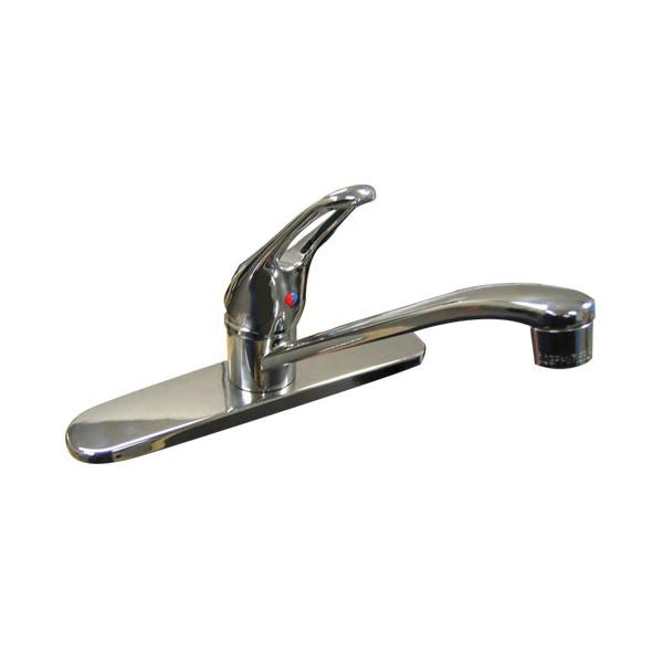Dominion Faucet 77-1188 Silver Kitchen Faucet, 1.75 gpm Flow Rate, 8 in Center, Polished Chrome, 1 Handles