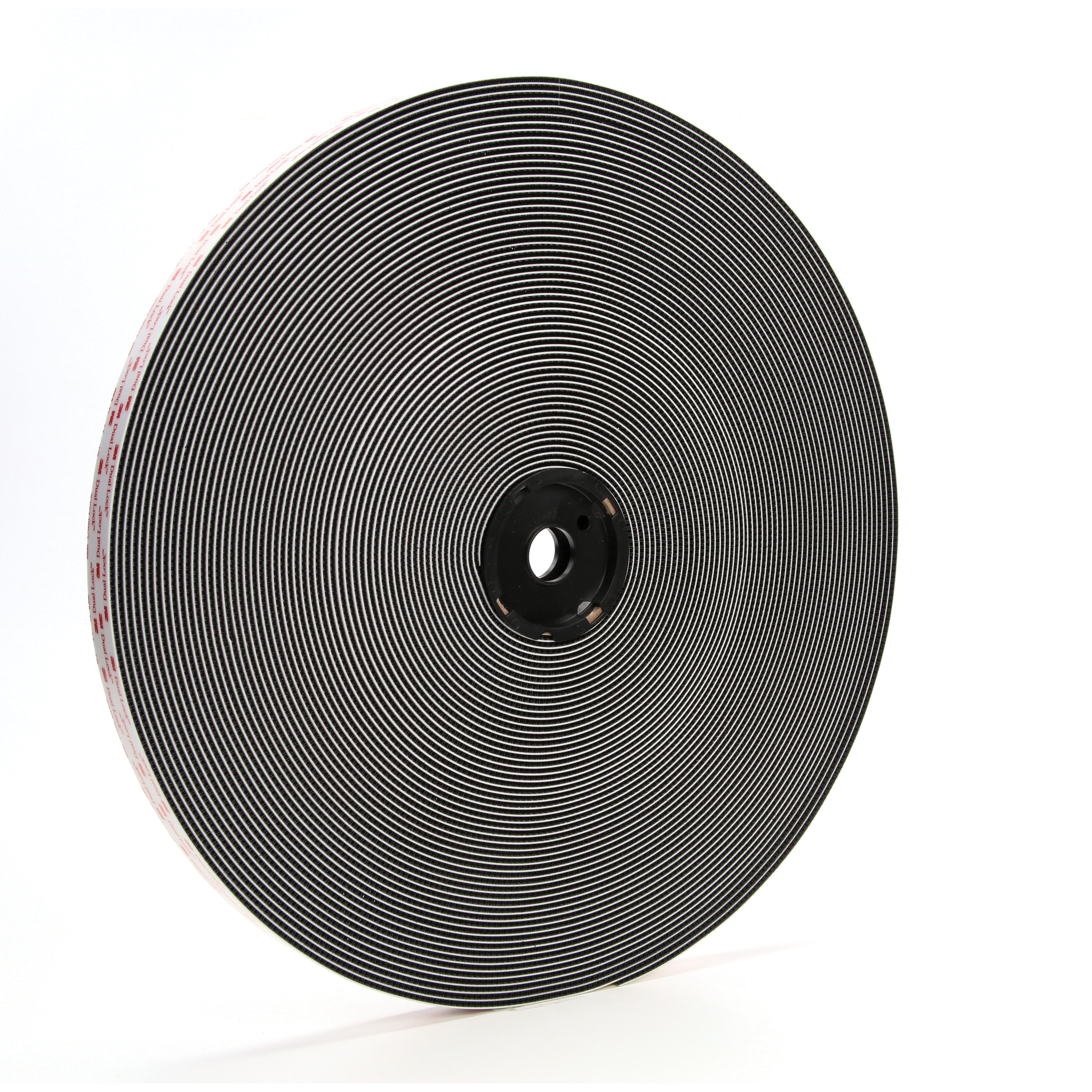 3M™ 021200-65619 General Performance Reclosable Loop Fastener Tape, 50 yd L x 1 in W, 0.15 in THK Engaged, High Tack Rubber Adhesive, Woven Nylon Backing, Black