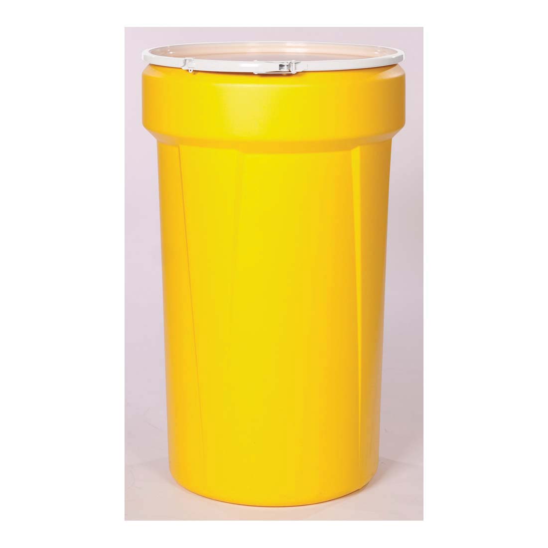 EAGLE 40 Gallon Metal Lever-Lock Lab Pack Plastic Barrel Drum, Yellow