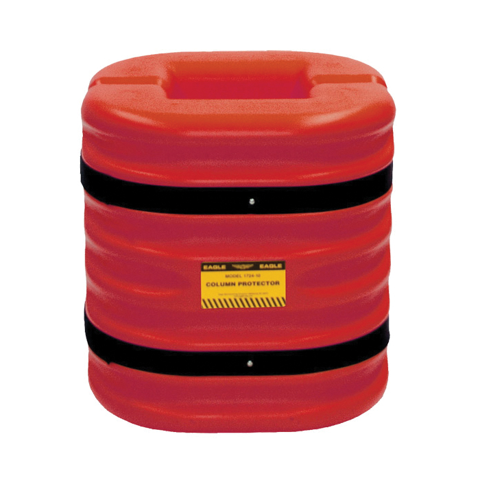 product Eagle Manufacturing 1712 Column Protector With Black Straps, Fits Column Size 12 in, Fits Column Shape Round/Square, 42 in H, HDPE, Yellow
