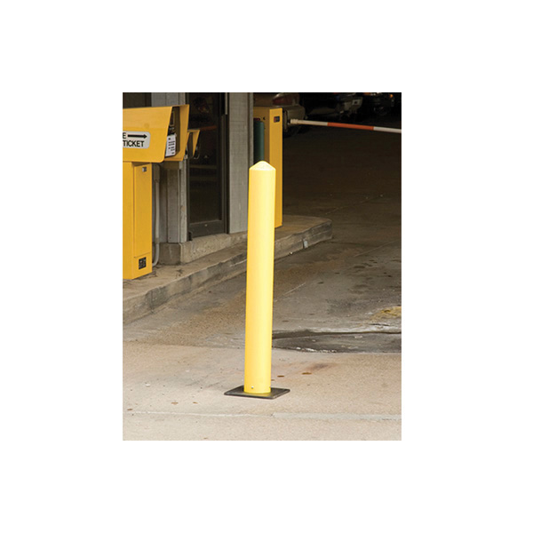 product Eagle Manufacturing 1744 SCH 40 Round Bollard Post, 42 in H, 4-1/2 in D, Steel, Yellow
