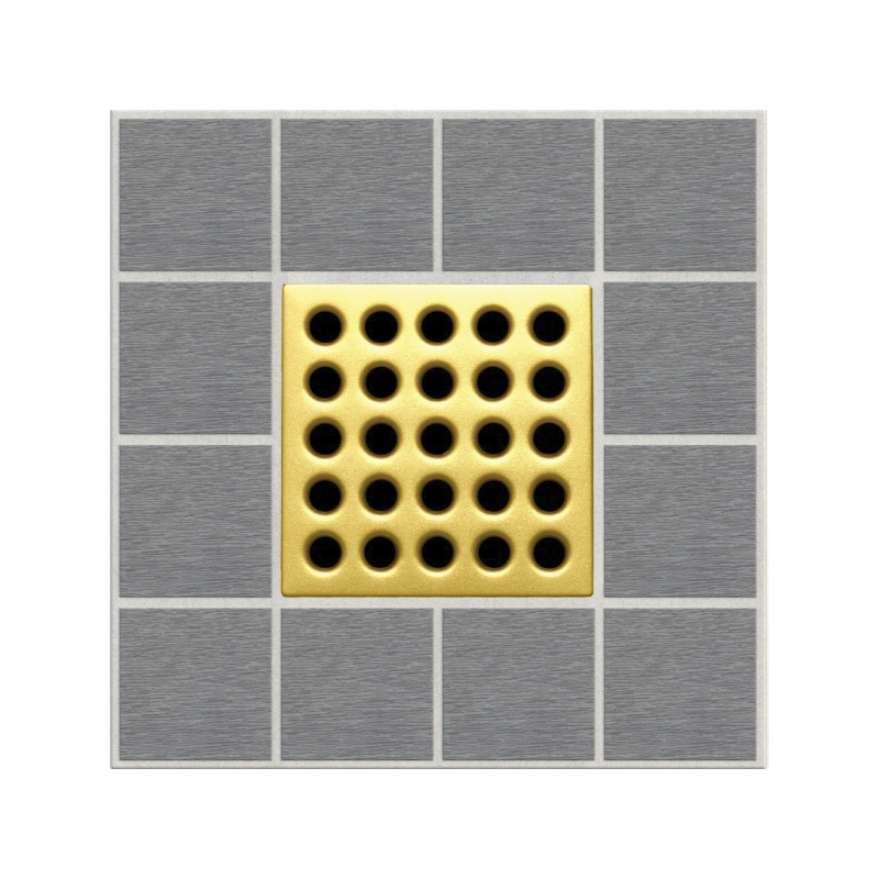 Ebbe America E4402 Shower Drain Grate, Square Pattern, 3.16 sq-in, 11 gpm, Stainless Steel/Polycarbonate