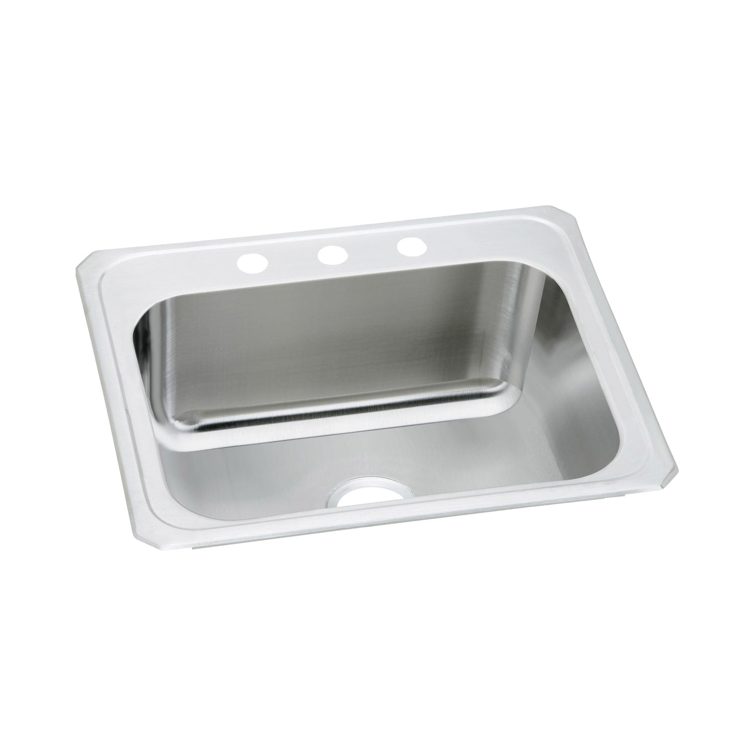 Elkay® DCR2522101 Pursuit™ Laundry Sink, Rectangular, 25 in W x 10-1/4 in D x 22 in H, Top Mount, Stainless Steel, Brushed Satin, Domestic