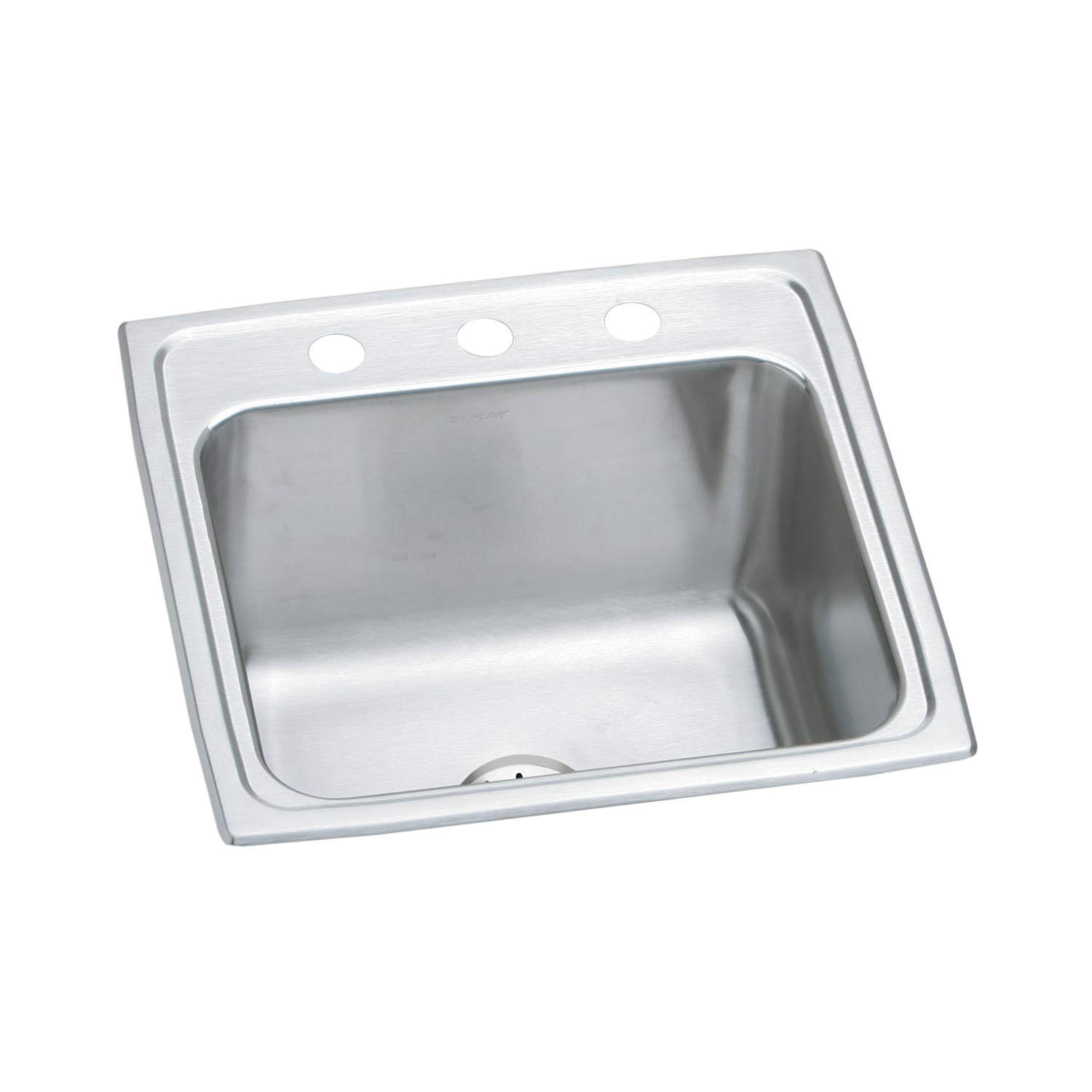 Elkay® DLR191910PD1 Gourmet Laundry Sink, Rectangular, 19 in W x 10-1/8 in D x 19-1/2 in H, Top Mount, Stainless Steel, Lustertone