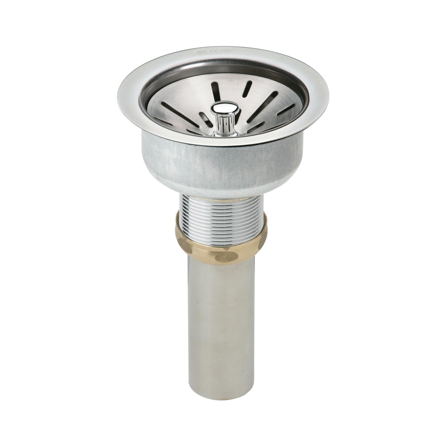 Elkay® LK35 Drain Fitting, 3-1/2 in Nominal, Polished Stainless Steel, 304 Stainless Steel Drain, Includes Lift Rod: No