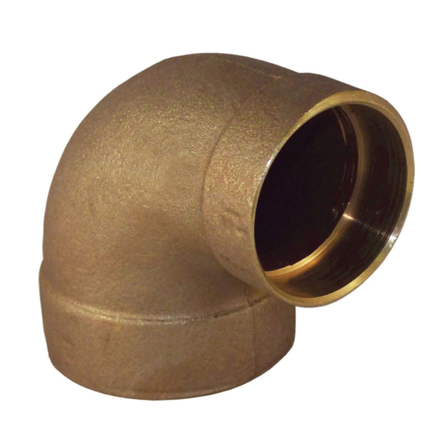 EPC 10051078 4707R Solder 90 deg Close Ruff Reducing Elbow, 2 x 1-1/4 in Nominal, C x C End Style, Brass