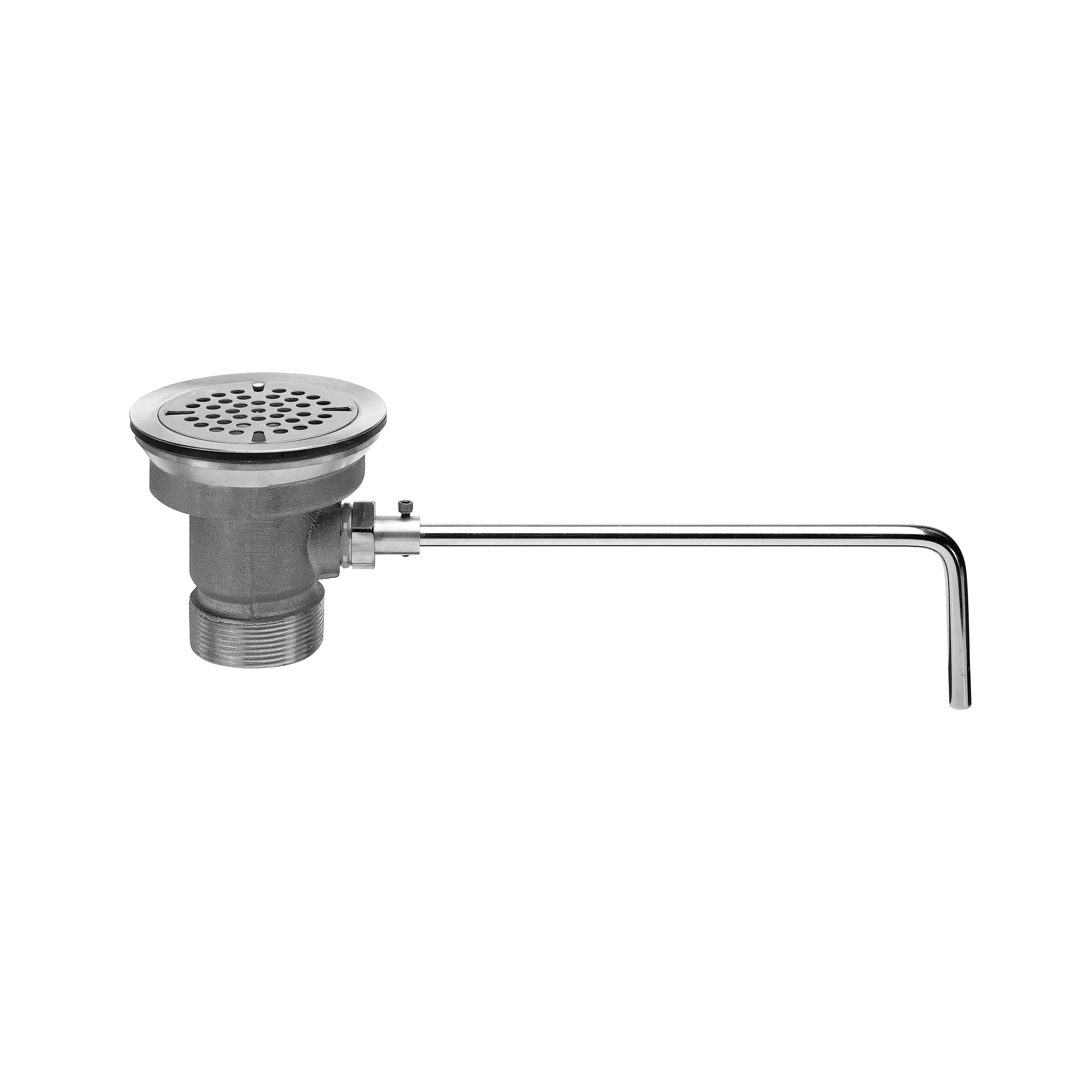 Fisher DrainKing™ 22209 Waste Valve, 1-1/2 x 2 in Nominal, Cast Red Brass Drain, Includes Lift Rod: No