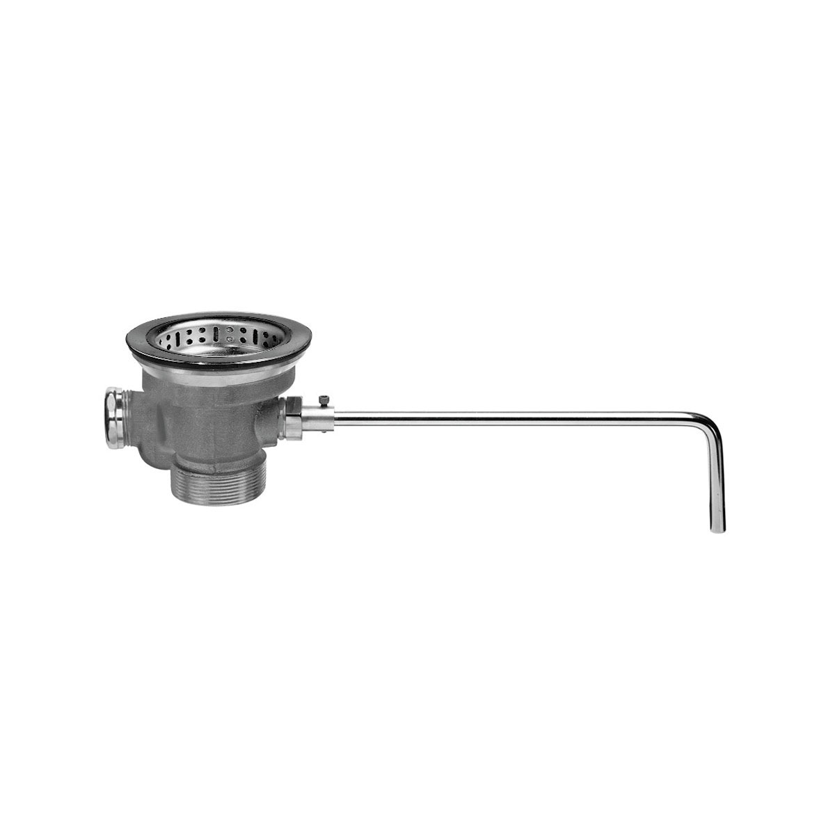Fisher DrainKing™ 22411 Waste Valve With Port and Overflow Body, 1-1/2 x 2 in Nominal, Cast Red Brass Drain, Includes Lift Rod: No