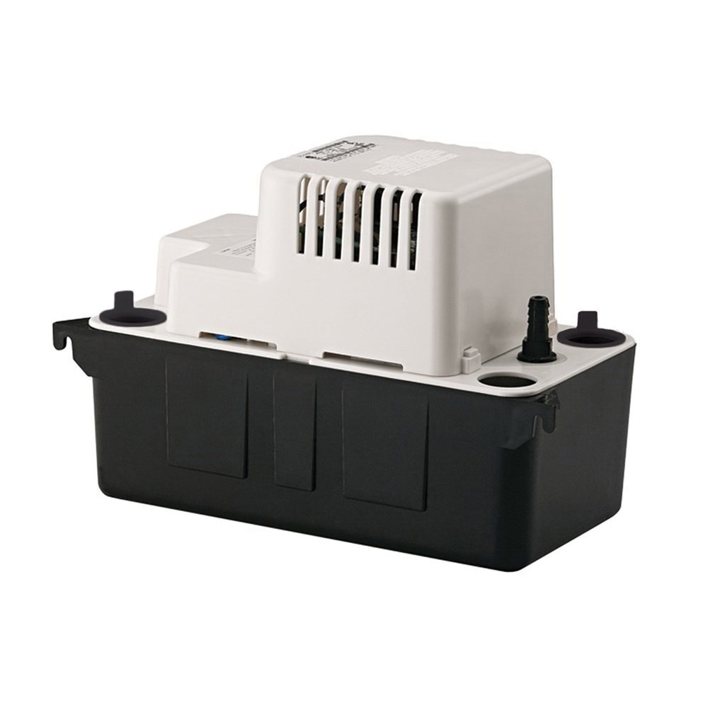 Little Giant® 554401 VCMA-15 Automatic Condensate Removal Pump, 65 gph, 3/8 in OD Barbed Outlet, 15 ft Shutoff Head, 60 W