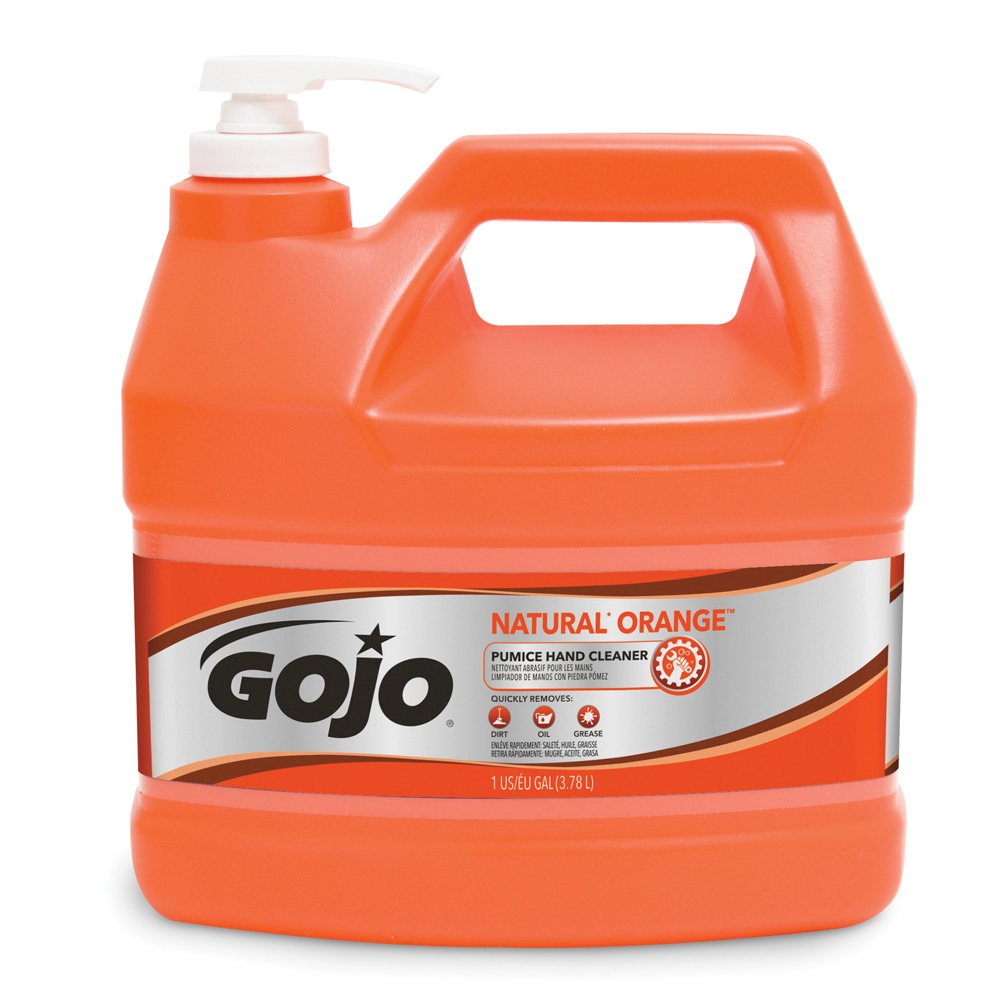 GOJO® 0948-04 NATURAL ORANGE™ Smooth Hand Cleaner, 1/2 gal, Bottle, Lotion, Citrus, Orange