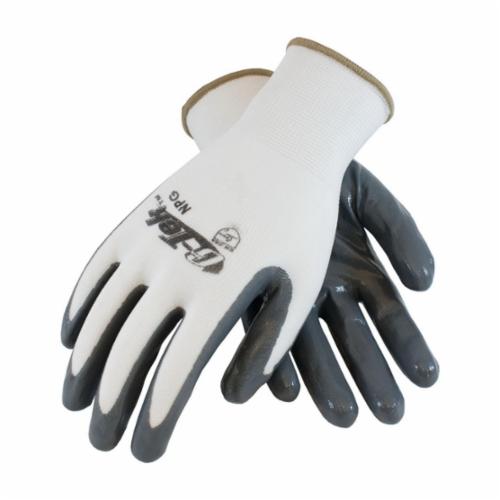 Nitrile Dipped Industrial Nylon Work Gloves, Cut/Abrasion Resistant  Multi-Purpose Nitrile Coated Gloves, Grey 