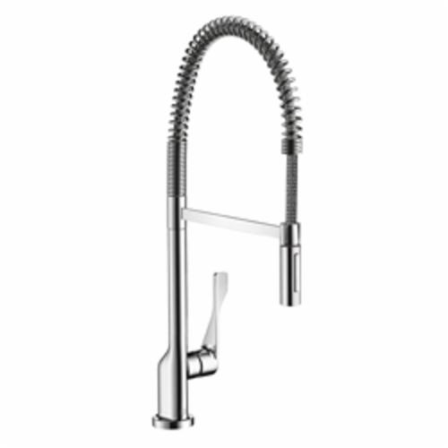 AXOR 39840001 Citterio Semi-Pro Kitchen Faucet, 1.75 gpm Flow Rate, 360 deg Swivel Spout, Polished Chrome, 1 Handles, 1 Faucet Holes, Import