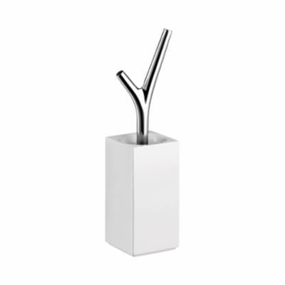 AXOR 42235000 Free Standing Toilet Brush With Holder, Massaud, 18-1/2 in H, Solid Brass, Polished Chrome