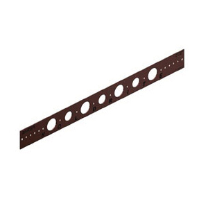 Holdrite® 102-18 Flat Bracket, 7/8 in, 1-1/8 in Hole, 25 lb, Cold Rolled Steel, Copper-Bonded™, Domestic