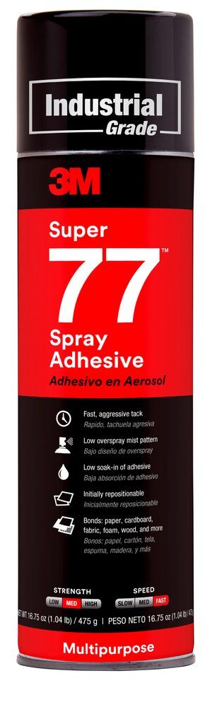  3M Super 77 Multipurpose Adhesive, 16.75oz. Spray