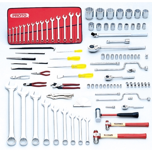 product Proto® JCS-1046MAS Metric/SAE Master Technician Maintenance Tool Set, Case Tool Storage, 1/4 in, 3/8 in, 1/2 in, 3/4 in Drive, 1046 Pieces