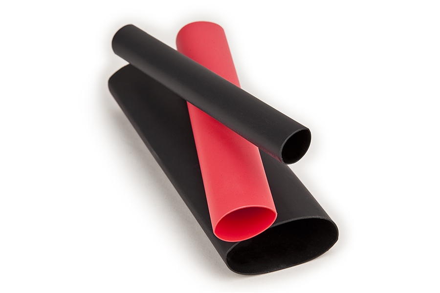 3M™ 7010350255 EPS-400 Adhesive Lined Flame-Retardant Non-Corrosive Heat Shrink Tubing, 0.3 in ID Expanded, 0.06 in ID Recovered, 0.033 in THK Wall Recovered, 6 in L, Polyolefin, Black
