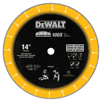 product DeWALT® XP™ DW4760 Diamond Saw Blade, 7 in Dia Blade, 2-1/4 in D Cutting, 5/8 in Arbor/Shank, Wet Cutting