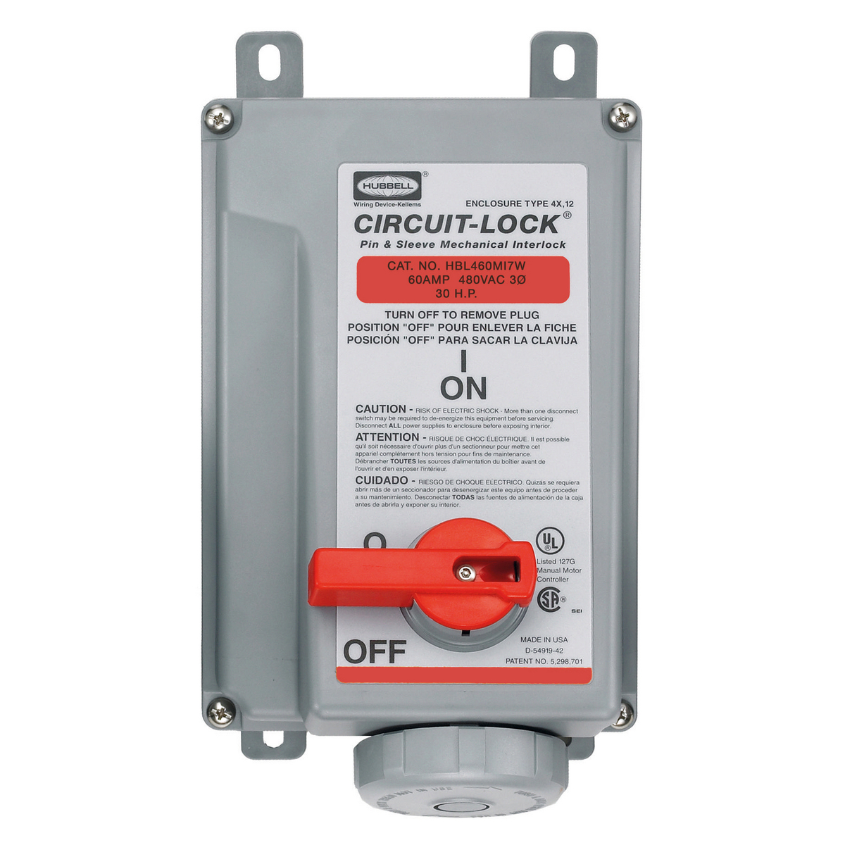 Wiring Device-Kellems HBL460MI7W