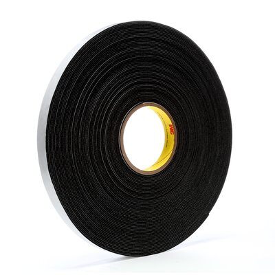 3M™ 021200-67473 Single Coated Open Cell Foam Tape, 18 yd L x 2 in W, 250 mil THK, Acrylic Adhesive, Urethane Foam Backing, Charcoal Gray