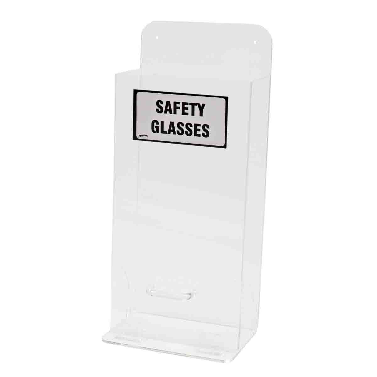 Brady® GH20N Large Capacity Eye Protection Dispenser, 20 Pair Capacity, 11-3/4 in H x 15-1/2 in W x 6-13/16 in D, Acrylic Glass, Wall Mount