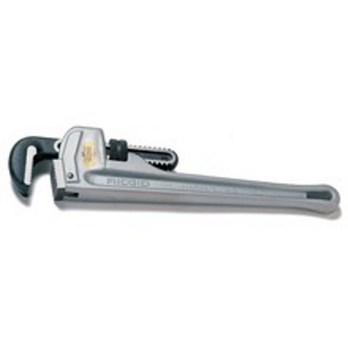 RIDGID® 31095 Straight Pipe Wrench, 2 in Pipe, Floating Forged Hook Jaw, Aluminum Handle, Knurled Nut Adjustment