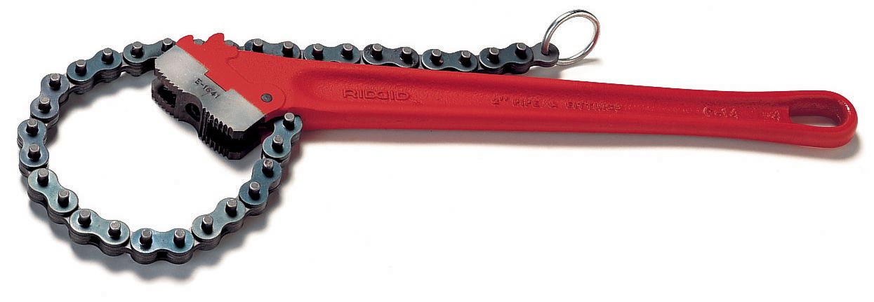RIDGID® 31315 Heavy Duty Chain Wrench, 2 to 5 in Pipe, 14 in OAL, Alloy Steel Double End Jaw, Alloy Steel Handle