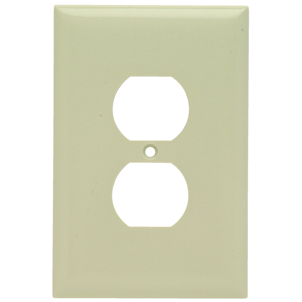 Ivory Thermoset Standard Size Leviton 86030 3-Gang Duplex Device Receptacle Wallplate Device Mount 