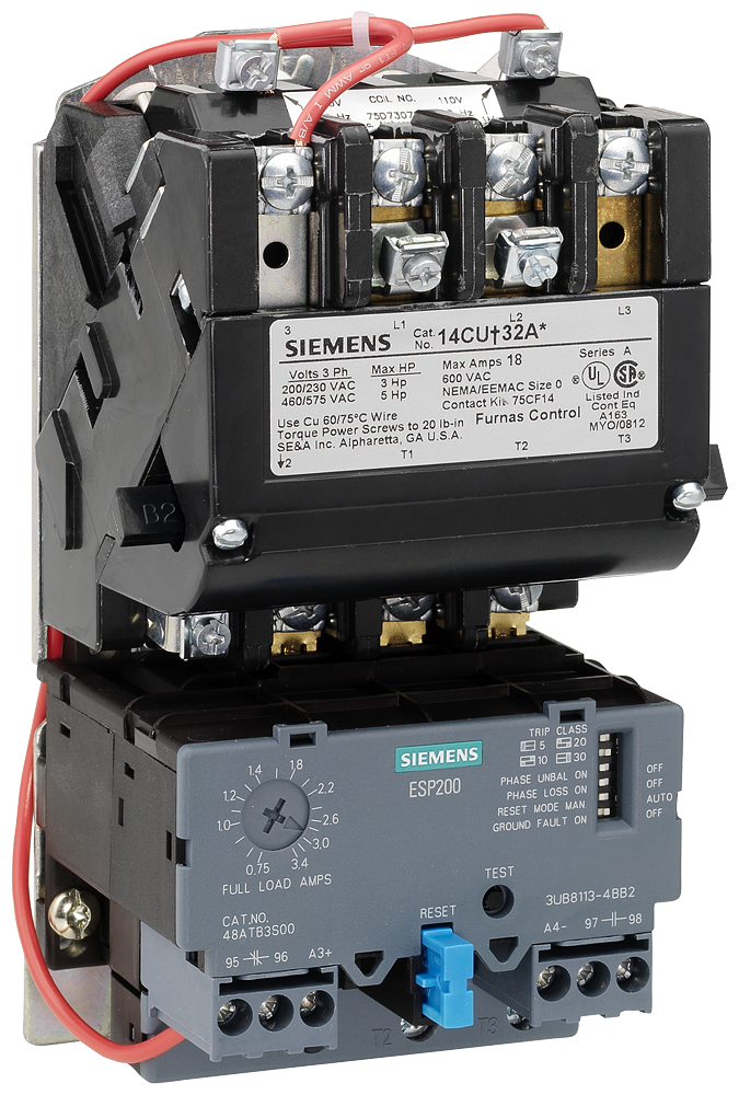 120V at 60Hz Coil Voltage 0.22-0.32 FLA Adjustment Range NEMA 1 General Purpose Enclosure Siemens 11DD3BF Manual Starter and Enclosure 