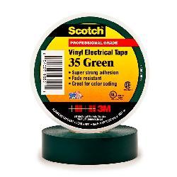 Scotch® Super 33+™ 33-3/4X36YD-BX 1-Sided Premium-Grade Electrical Tape, 36 yd L x 3/4 in W, 7 mil THK, Rubber Adhesive, PVC Backing, Black