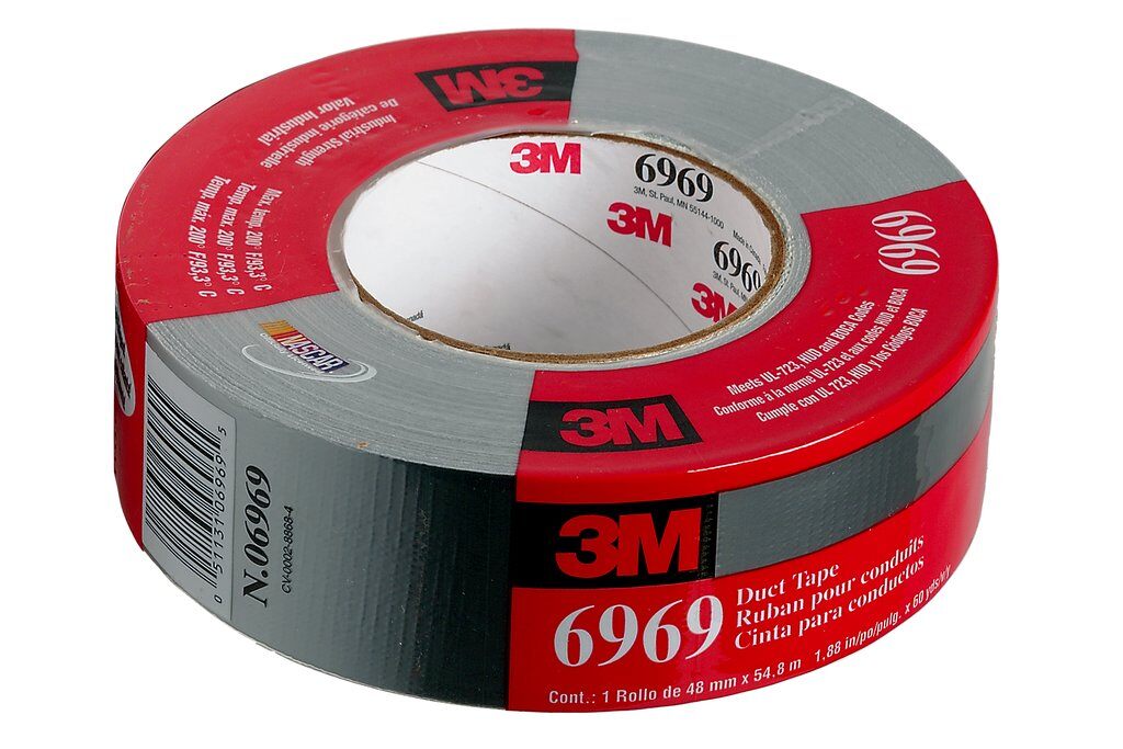 3M 1028560 Extra Heavy-Duty 6969 Duct Tape, Black - 1.88 in. x 60 Yards 