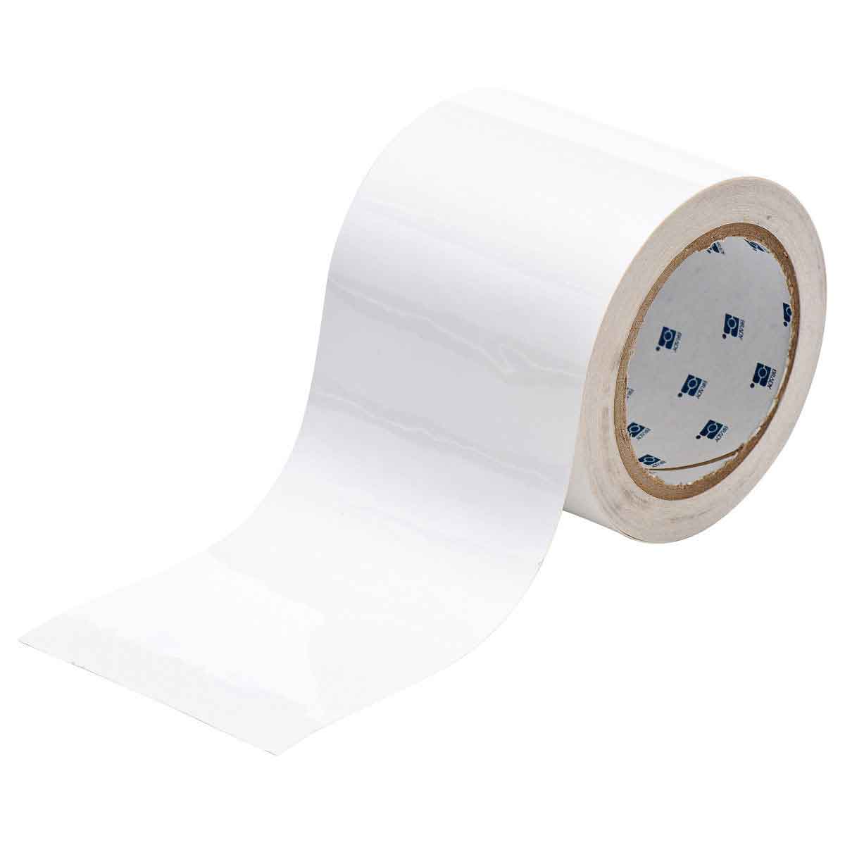 Pack of 1 Roll Brady ToughStripe Nonabrasive Diagonal Stripes Floor Marking Tape 4 Width 100 Length Black and White