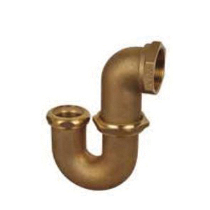 AB&A™ 68313 Heavy Duty Low Pattern Los Angeles Style P-Trap, 1-1/2 in Nominal, Cast Brass, Domestic