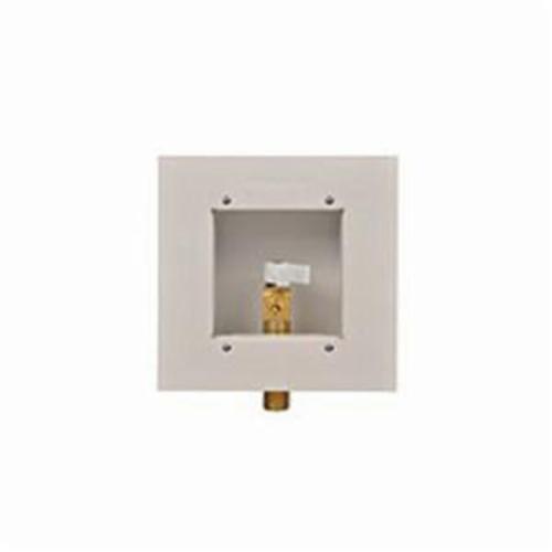 Guy Gray™ 88133 Ice Maker Outlet Box With Valve, 1/2 in C, Steel, White Powder Coated