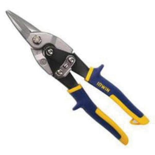 Irwin® 2073111 Aviation Snip, 18 ga Cold Rolled Steel/23 ga Stainless Steel Cutting, 1-5/16 in L of Cut, Left/Straight Snip, Hot Drop Forged Steel Blade, Rubber Handle, Pro-Touch™ Grip