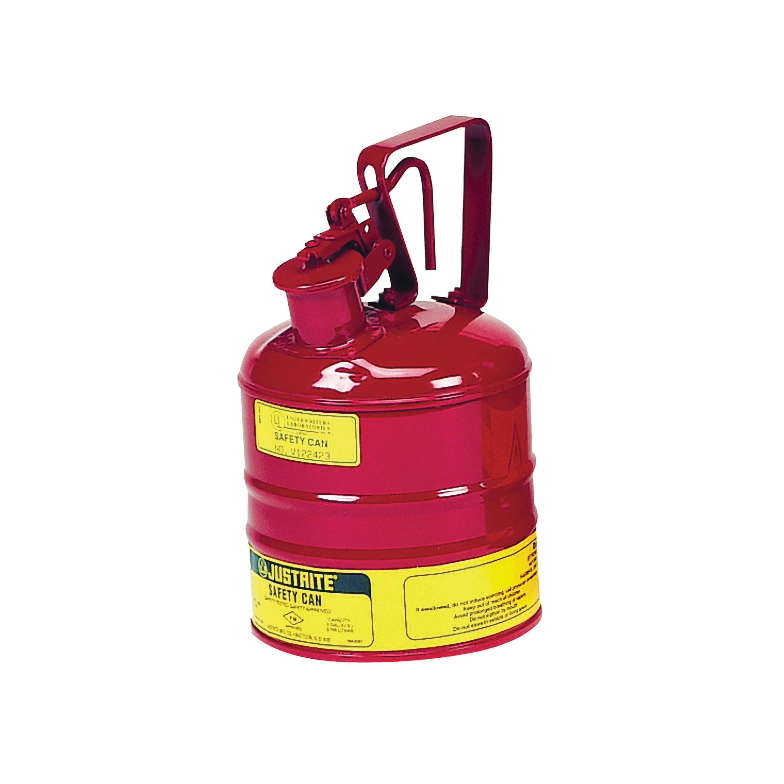 JUSTRITE 10301 Type I Safety Can,1 gal.,Red,11-1/2In H 