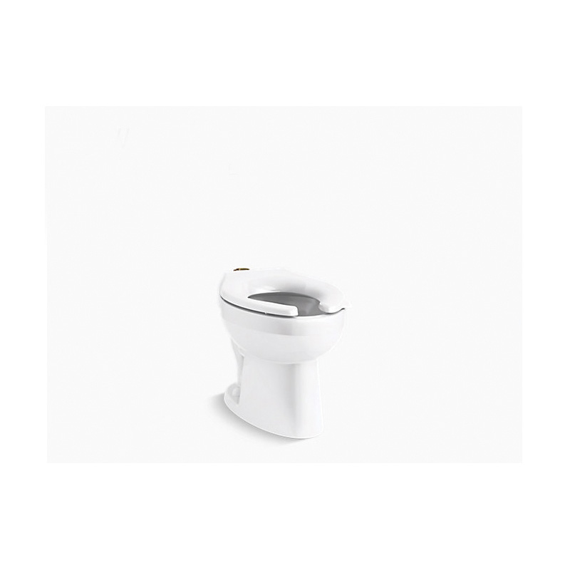 Kohler® K-96053-0 Flushometer Toilet Bowl, White, Elongated, 10 or 12 in Rough-In, 6 in H Rim, 2-1/8 in Trapway, Wellcome™ Ultra