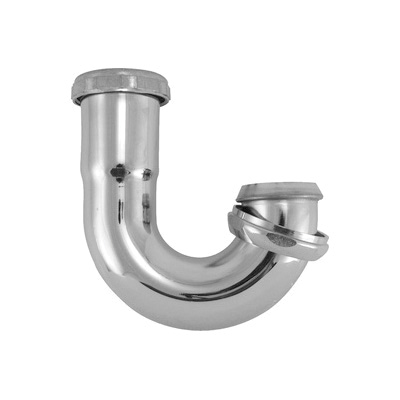 Keeney 10455XPCBN Sink Trap J-Bend, 1-1/2 in Ground Joint Nominal, 17 ga, Brass, Polished Chrome