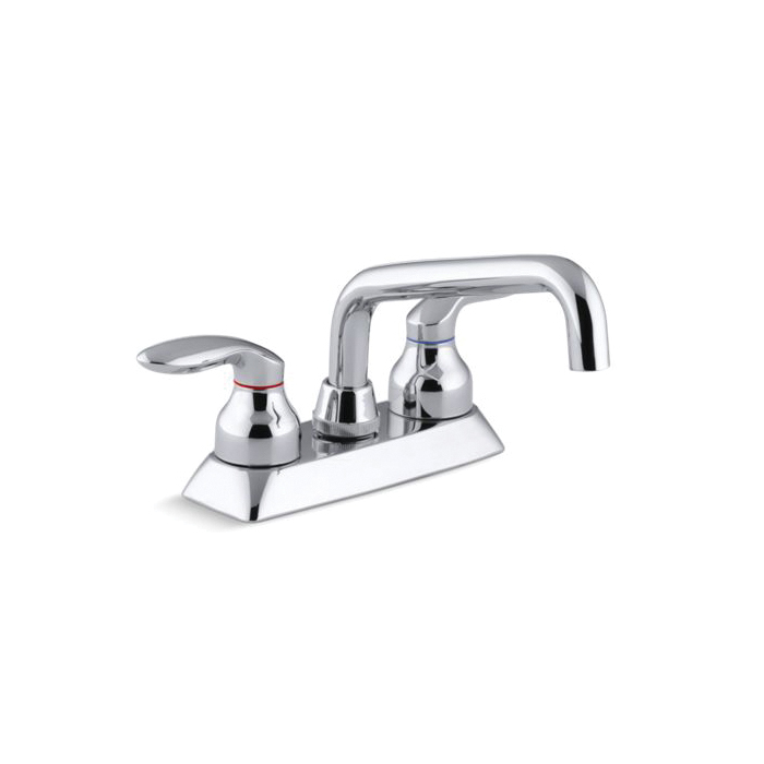 Kohler® 15270-4-CP Utility Sink Faucet, Coralais®, 2.2 gpm Flow Rate, 4 in Center, Polished Chrome, 2 Handles