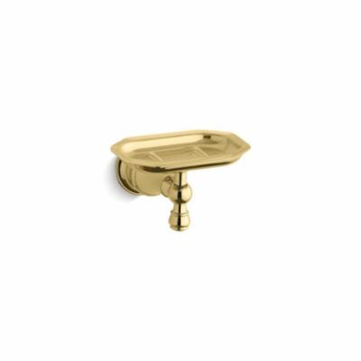 Kohler® 16142-PB Soap Dish, Revival®, 4-7/8 in W x 4-7/8 in D x 3-1/4 in H, Brass, Vibrant® Polished Brass