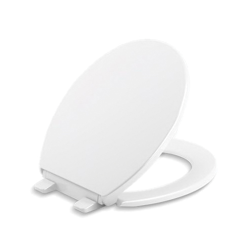 Kohler® 4775-0 Toilet Seat, Brevia™, Round Bowl, Closed Front, Plastic, White, Quick-Attach®/Quick-Release™ Hinge