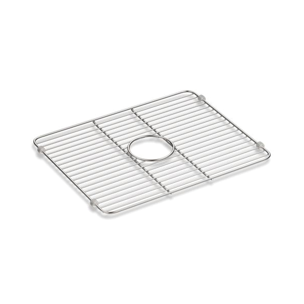Kohler® 5137-ST Large Sink Rack, Iron/Tones® Smart Divide®, 18-1/4 in L x 14-3/8 in W, Rectangular, Stainless Steel