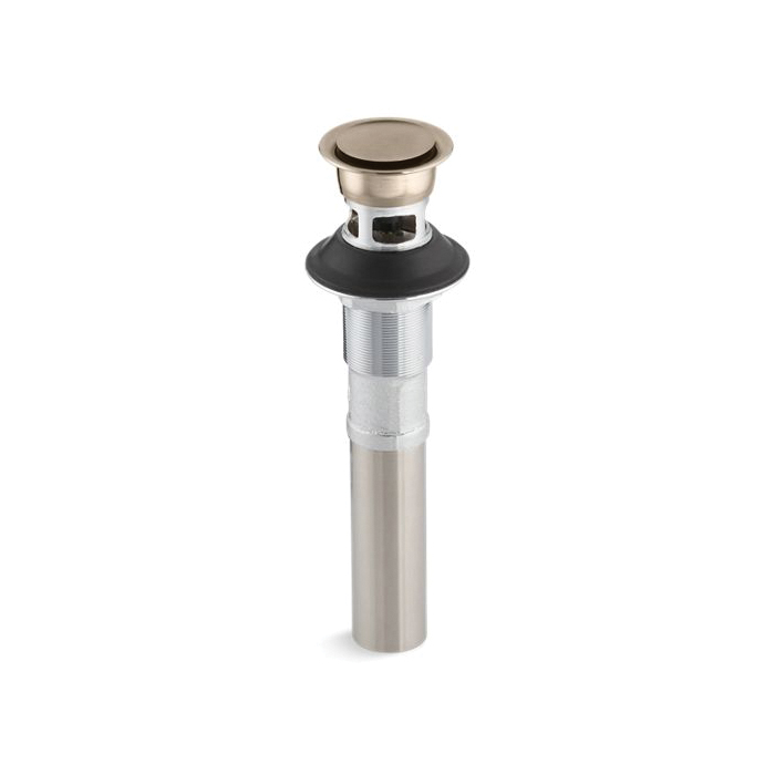 Kohler® 7124-A-BV Pop-Up Clicker Drain With Overflow, 1-1/4 in, Brass Drain, Vibrant® Brushed Bronze