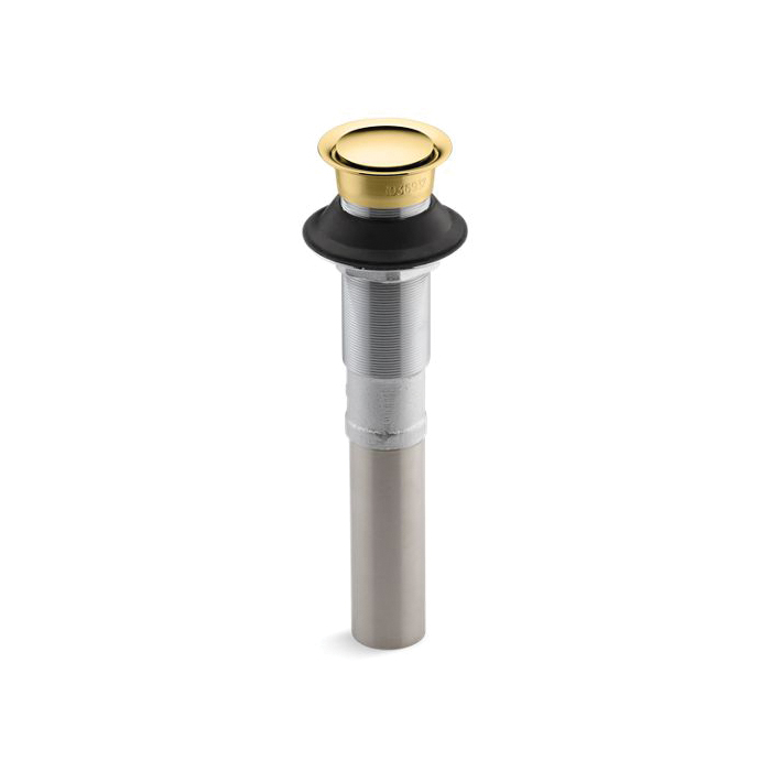 Kohler® 7124-PB Pop-Up Clicker Drain, 1-1/4 in, Solid Brass Drain, Vibrant® Polished Brass