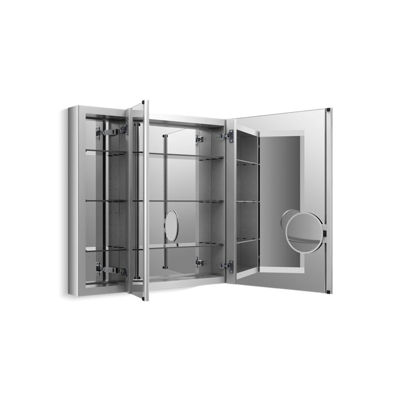 Kohler® 99011-NA Triple Door Medicine Cabinet, Verdera™, 4-3/4 in OAL x 40 in OAW x 30 in OAH, Anodized Aluminum